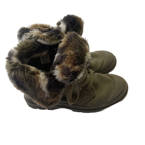 Rocket Dog Women's Size 4 Youth Girls Size 2.5 Green Fold Over Fur‎ Boots - Picture 1 of 9